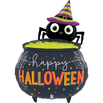 Globo de foil con forma de caldero Happy Halloween de 44" Grabo