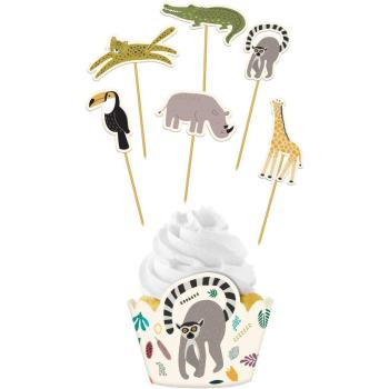 Wrappers  y Topper para cupcakes Zoo Party Folat