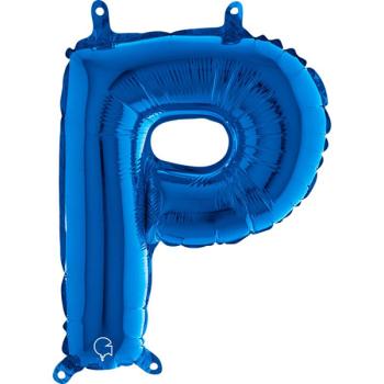 Globo de foil con letra P de 14" - Azul Grabo