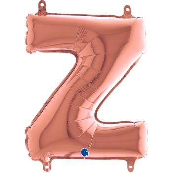 Globo de foil con letra Z de 14" - Oro rosa Grabo