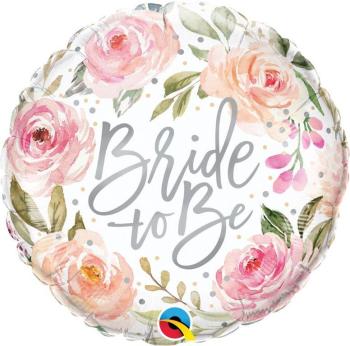 Globo de foil de 18" Bride to Be Aquarela Florida Qualatex