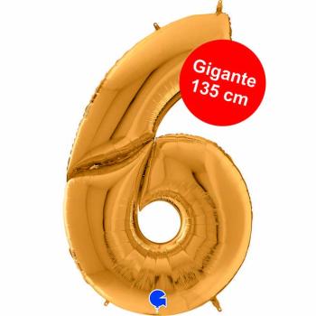 Globo Foil Gigante 64" nº6 - Oro Grabo