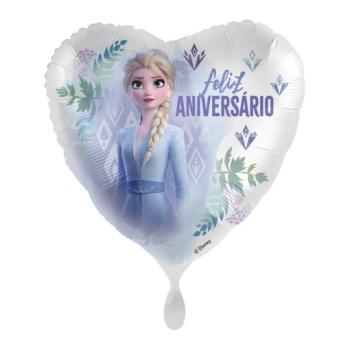 Balão Foil 18" Coração Elsa Feliz Aniversário Amscan