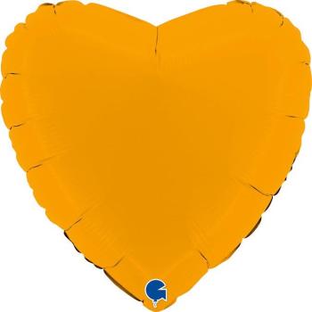 Balão Foil 18" Coração Matte - Mostarda Grabo