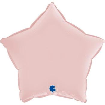 Balão Foil 18" Estrela Satin - Pastel Pink Grabo