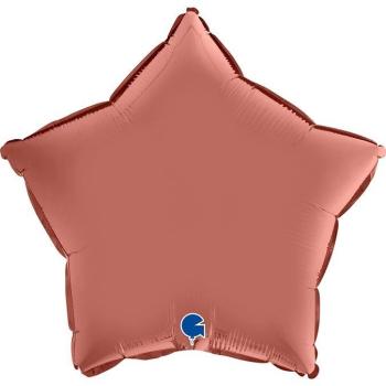 Balão Foil 18" Estrela Satin - Rose Gold Grabo