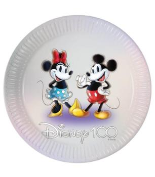 Pratos de Papel 20cm Disney 100 Anos Decorata Party