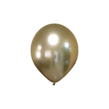 Saco de 25 Balões Cromados 13cm - Ouro Light XiZ Party Supplies