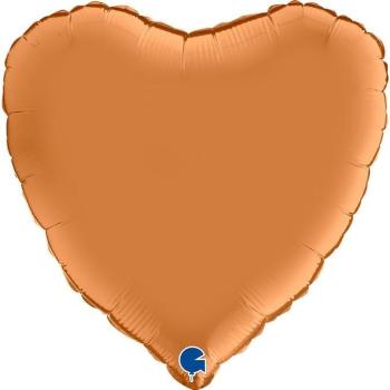 Balão Foil 18" Coração Satin - Caramelo Grabo