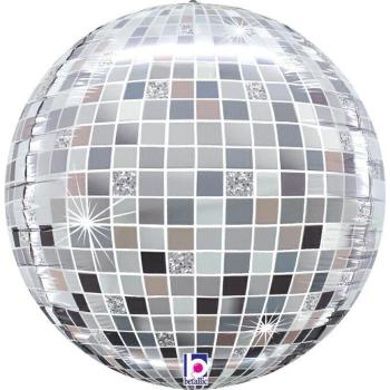 Balão Foil 15" 4D Globo Disco Ball Prata Grabo