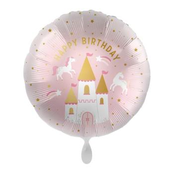 Balão Foil 18" Happy Birthday Princess Unicorn GingerRay