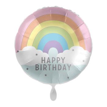 Balão Foil 18" Happy Birthday Rainbow Party GingerRay