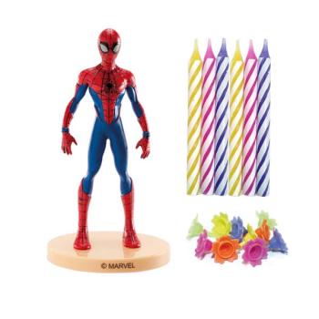 Conjunto Figura Spiderman e Velas deKora
