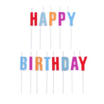 Conjunto de Velas Letras Happy Birthday PME