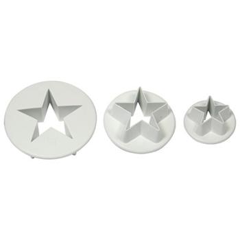Conjunto de 3 Cortadores Estrela - S, M e L PME