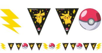 Grinalda Bandeiras em Papel Pokémon 2024 Amscan