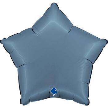 Balão Foil 18" Estrela Satin - Blue Jeans Grabo