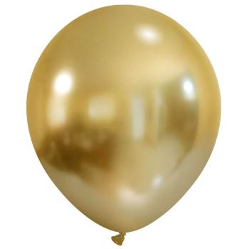 5 Balões 45cm Cromado - Ouro Light XiZ Party Supplies