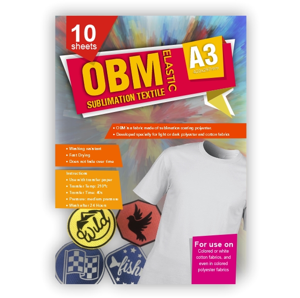 Obm Elastic A3 10 Folhas 333colors Artigos Para Personalização Sublimação Máquinas 6429