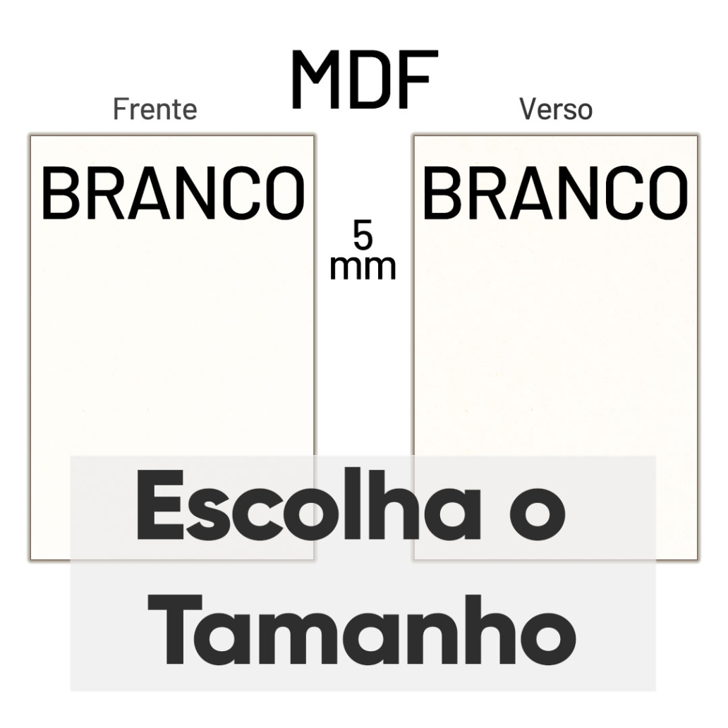 MDF BRANCO BRANCO 5mm
