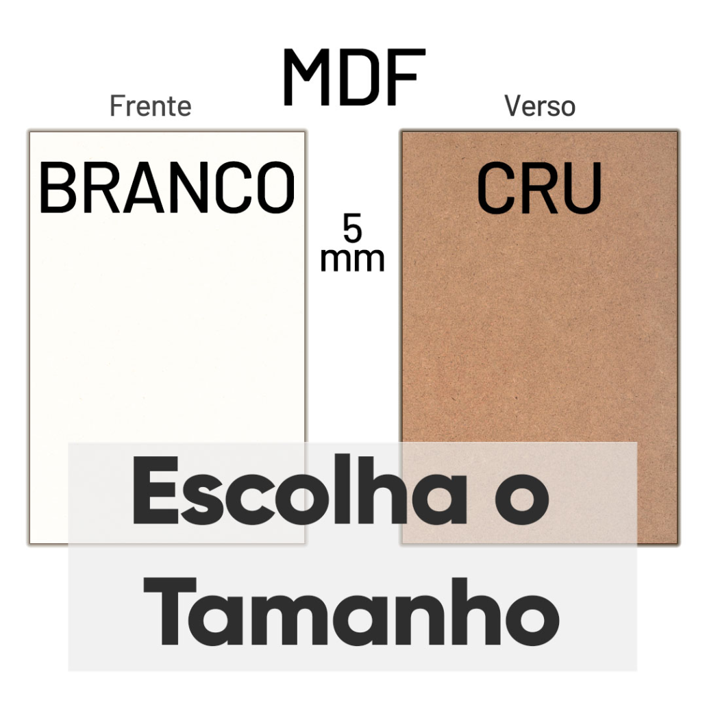 MDF BRANCO CRU 5mm