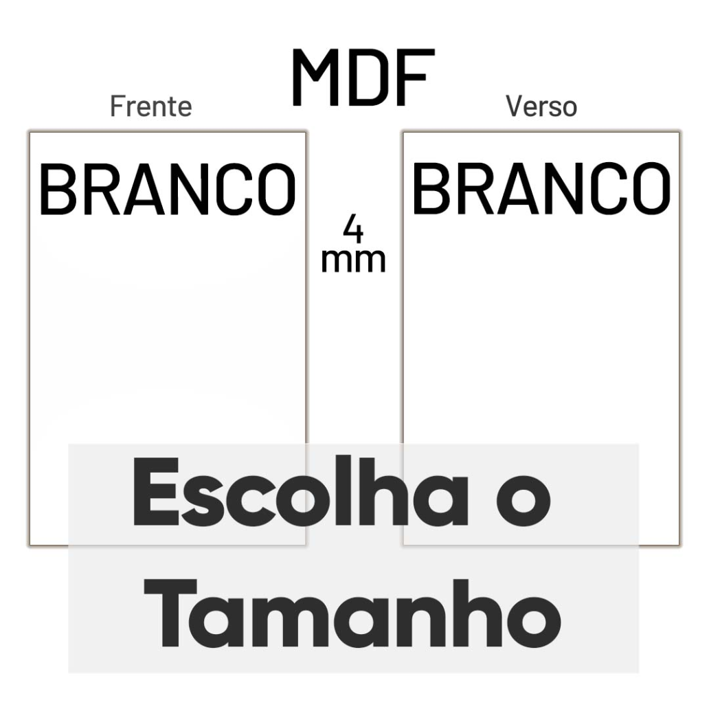 MDF BRANCO BRANCO 4mm