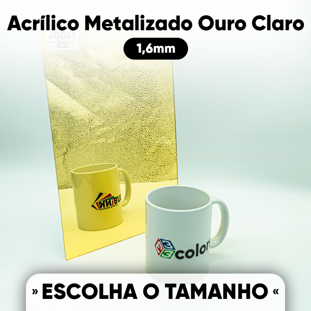 ACRILICO METALIZADO OURO CLARO 1,6mm