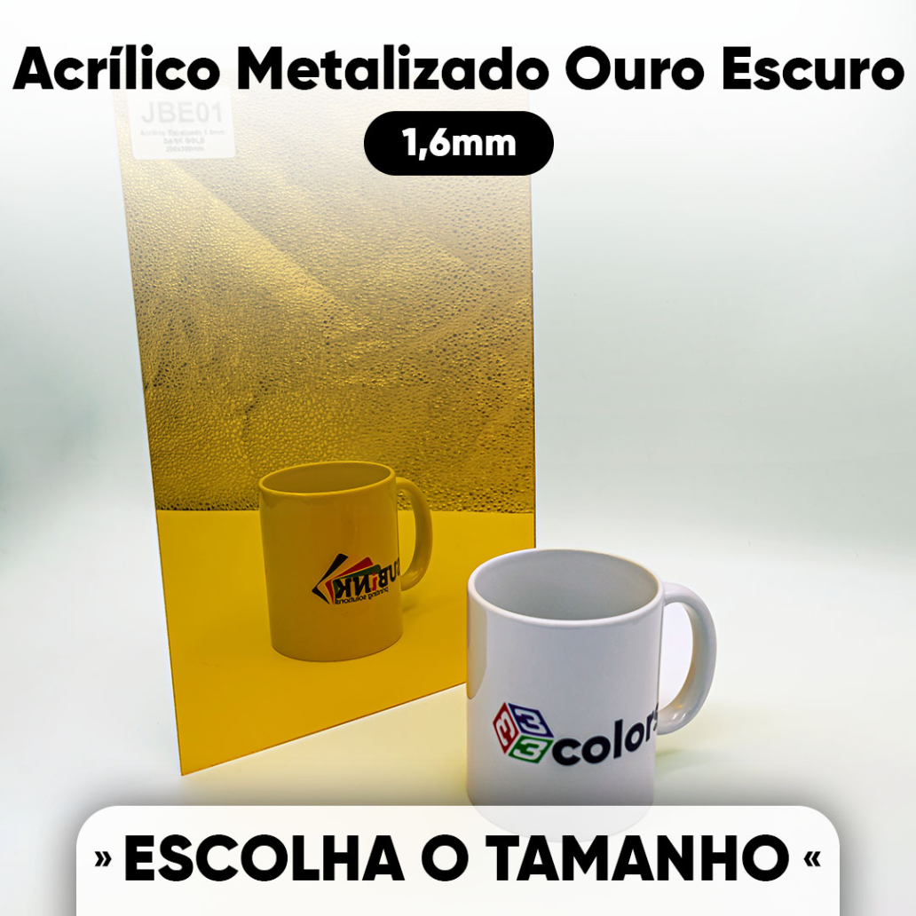 ACRILICO METALIZADO OURO ESCURO 1,6mm