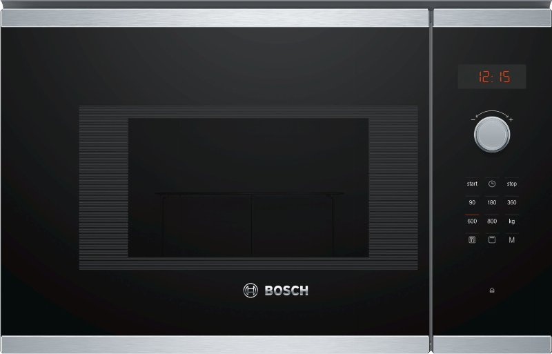 Bosch BEL523MS0 microondas Embutido 20 l 800 W Preto, Inox
