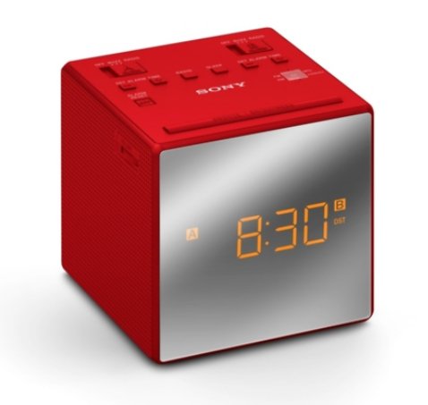 Sony ICF-C1TR Relógio Analógico Vermelho