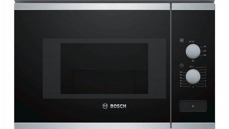 Bosch BFL520MS0 microondas Embutido 20 l 800 W Preto, Inox