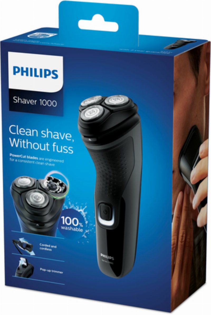Philips S1231/41 Máquina de barbear a seco com lâminas PowerCut