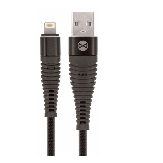 Cabo Forever Shark cable USB - Lightning 1,0 m 2A black  CUSBL SHARK/BK