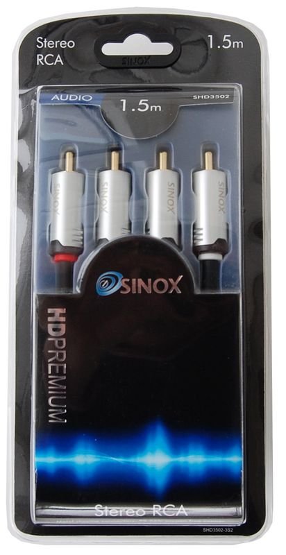 Sinox SHD3502 2 x RCA M-M 1.5m cabo de áudio