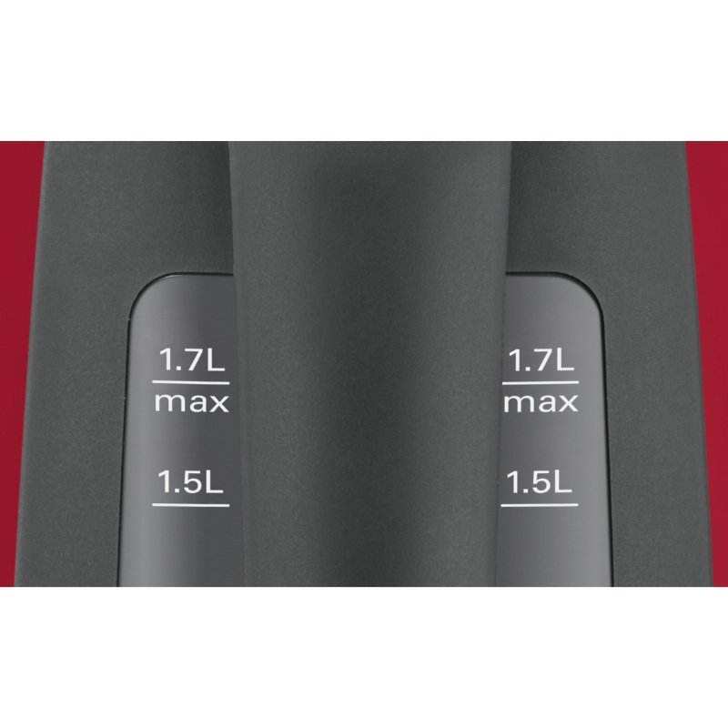 Bosch TWK6A014 chaleira elétrica 1,7 l 2400 W Antracite, Vermelho