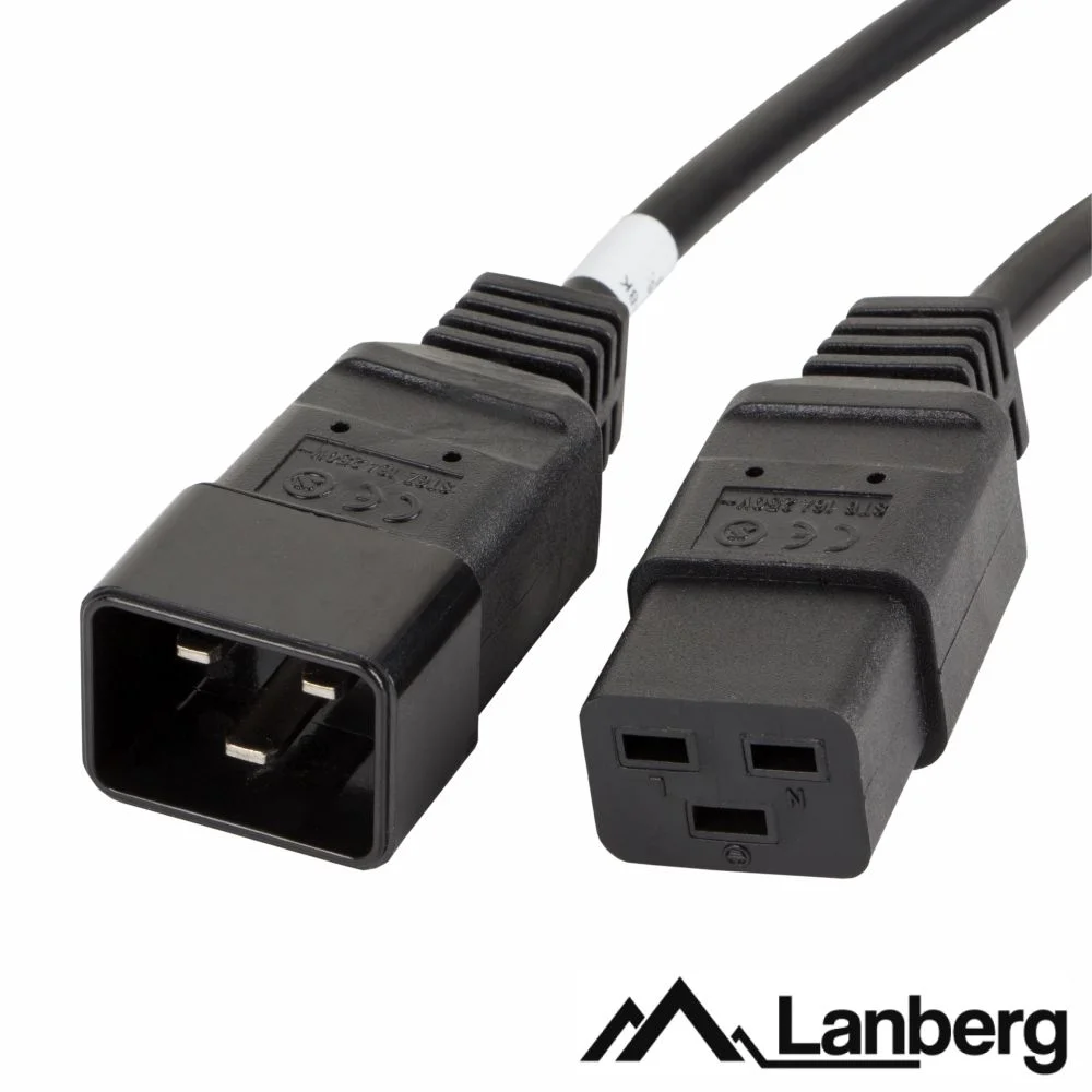 Cabo Alimentação IEC C20 Macho / C19 Fêmea 1.8m LANBERG