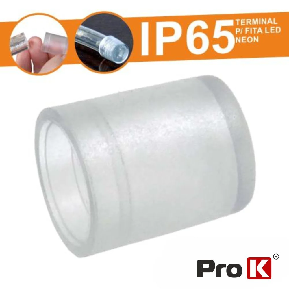 Terminal Borracha P/ Fita Leds Neon Ip65 Prok