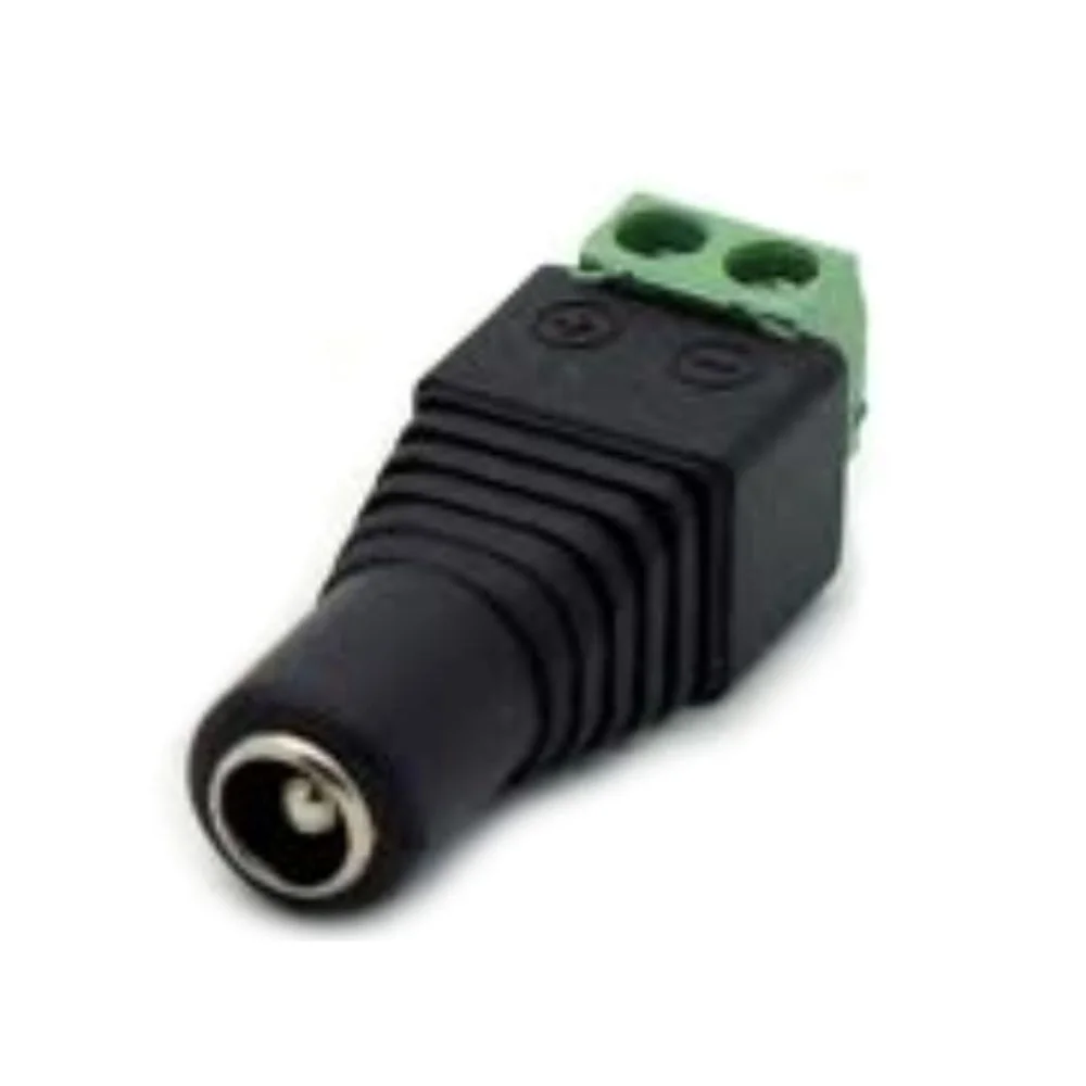 Ficha Alimentação Dc Macho C/ Terminais Parafuso 2.5x5.5mm