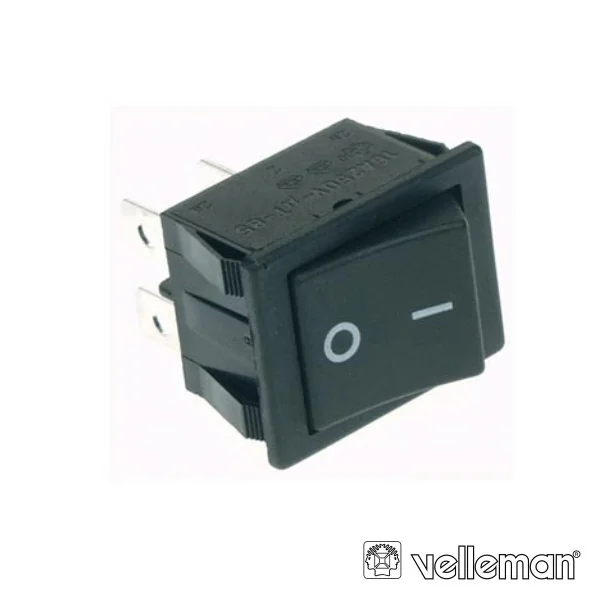 Interruptor On-Off 16a 250v Largo S/Iluminação Preto