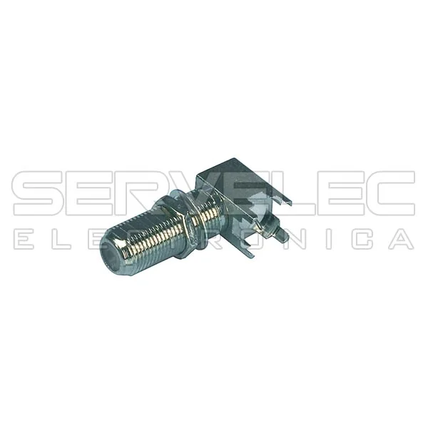 Ficha F Fêmea Metálica 90º Painel/Circuito Impresso