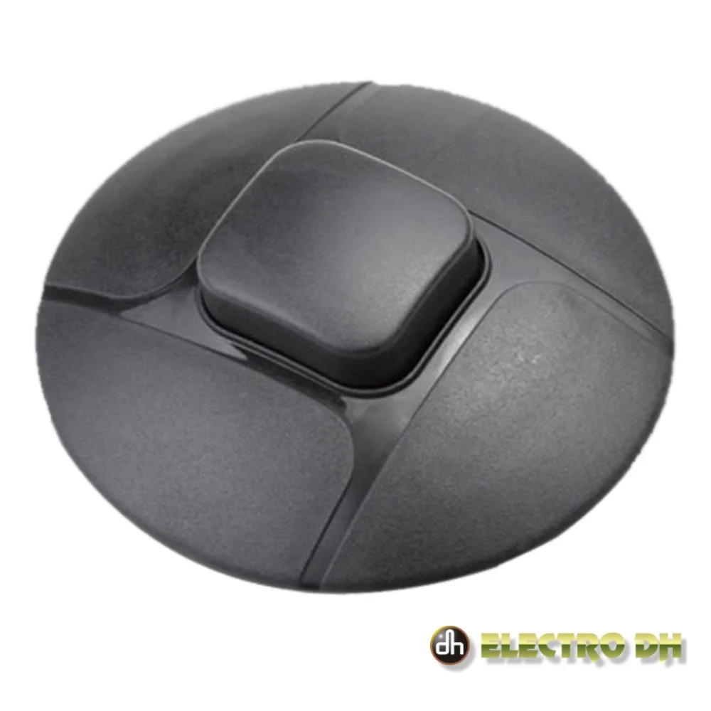 Interruptor De Pé 2a 250v Redondo Preto Electro Dh