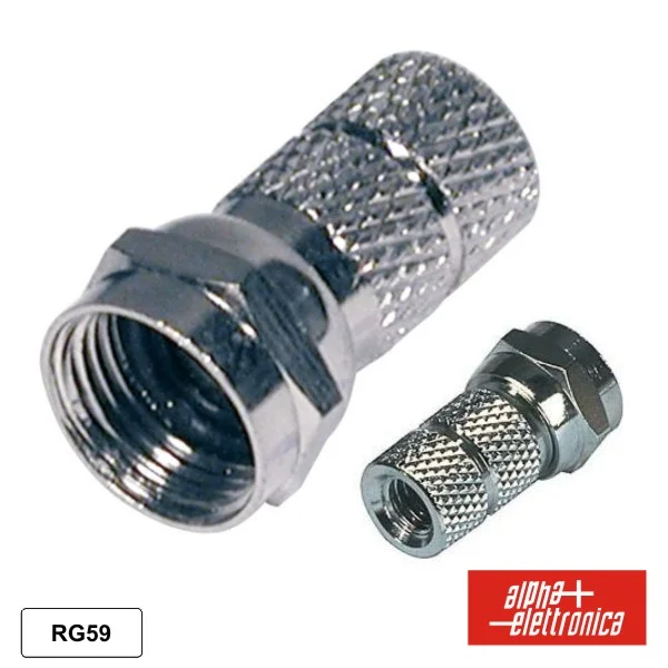 Ficha F Macho 6.5mm Metálica C/ O-Ring