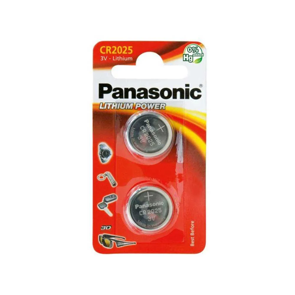 Pilha Lithium Botão Cr2025 3v Blister 2 Unidades Panasonic