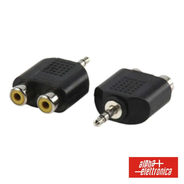 Ficha Adaptadora Jack Stereo 3.5mm Macho/2x Rca Fêmea
