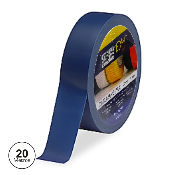 Fita Isoladora Azul 20 Metros Edm