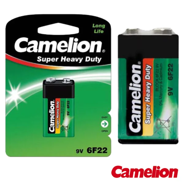 Pilha Zinco 6f22 9v 400ma Camelion