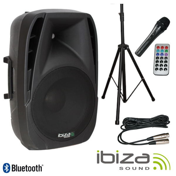 Coluna Amplificada 15 500w C/Suporte/Micro Boost