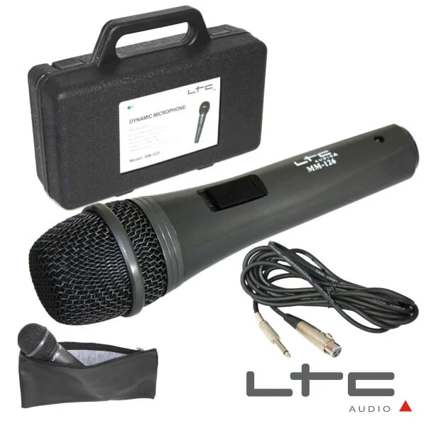 Microfone Dinâmico Com Cabo E Mala 80hz-20khz Ltc
