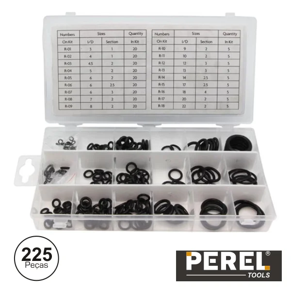 Kit De Orings Com 225 Unidades Tolland