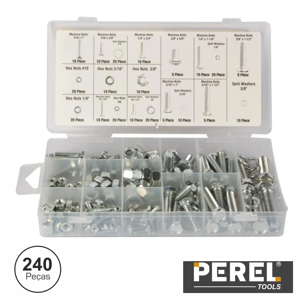Kit De Parafusos E Porcas Com 240 Unidades Velleman